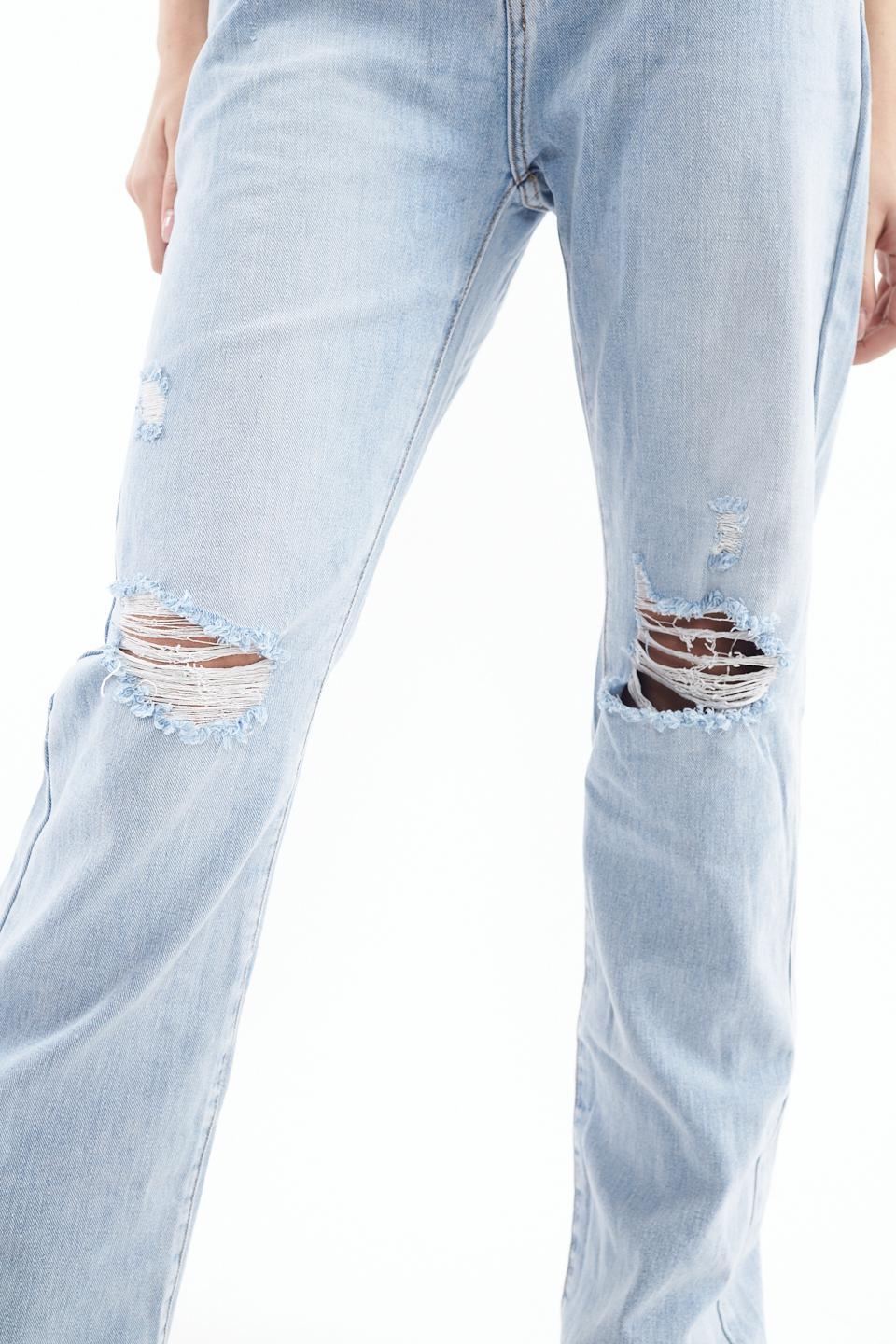 Jeans wide leg strappi denim chiaro - Primavera Estate 2023 | Brend