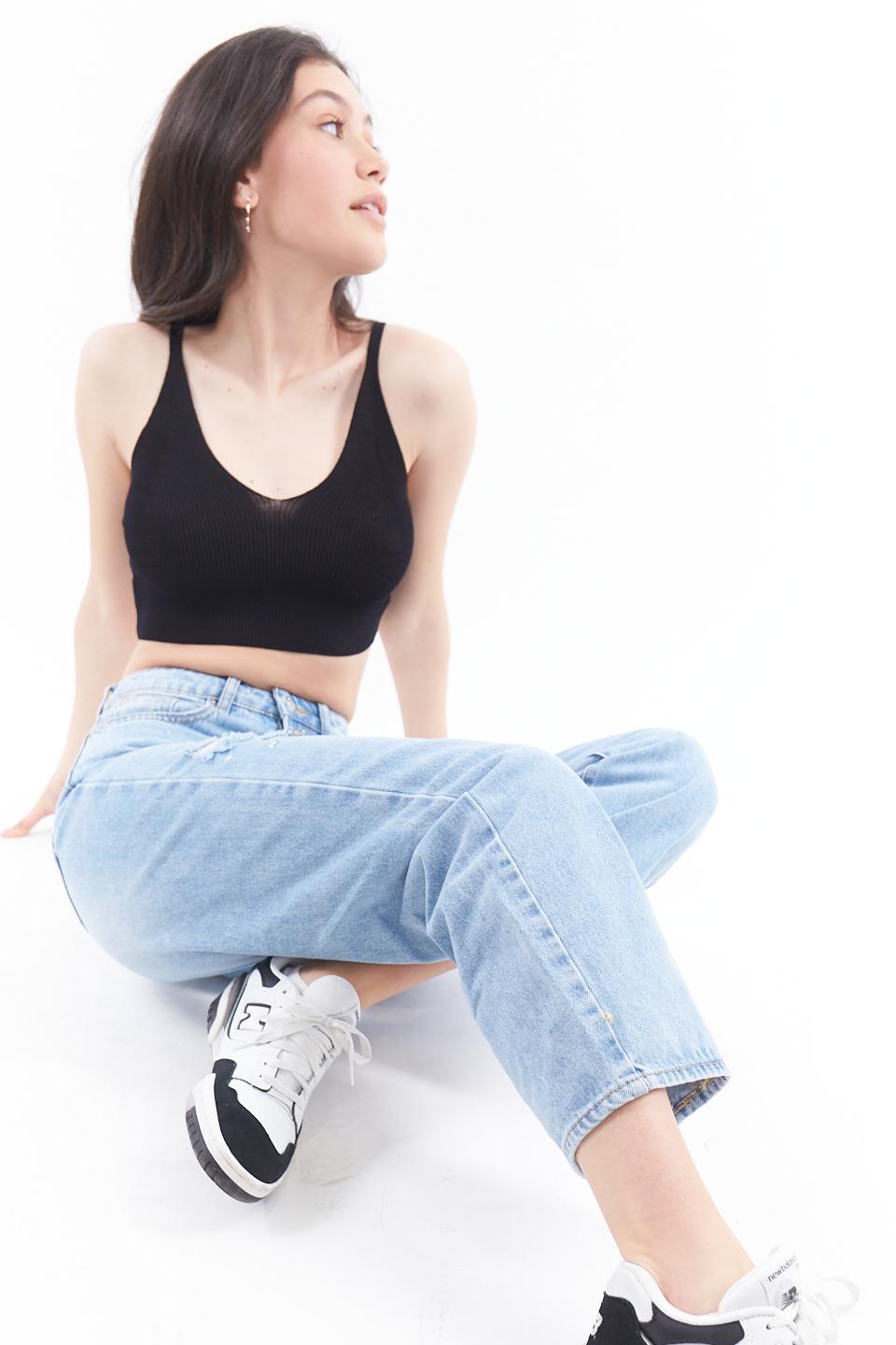 Jeans wide-leg con applicazioni denim chiaro - Primavera Estate 2023 | Brend
