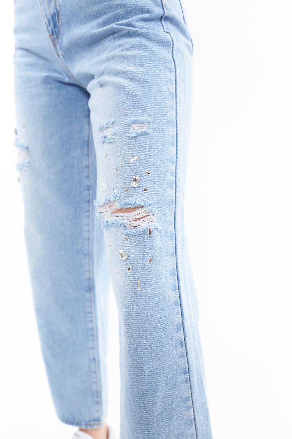 Jeans wide-leg con applicazioni denim chiaro - Primavera Estate 2023 | Brend
