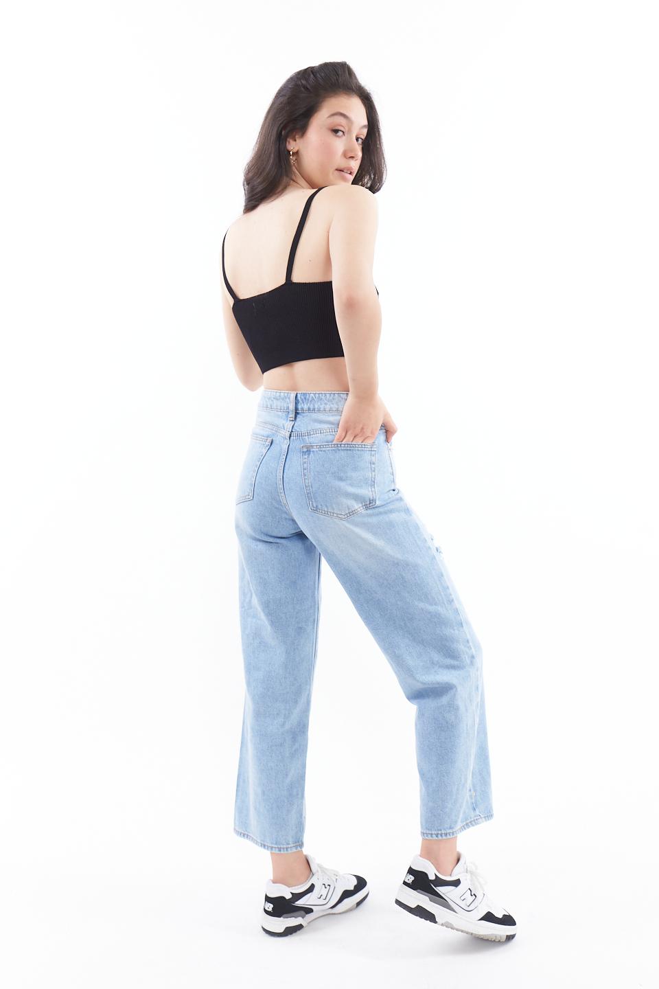 Jeans wide-leg con applicazioni denim chiaro - Primavera Estate 2023 | Brend
