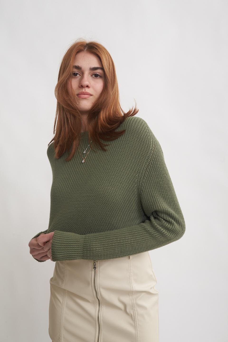 Maglia cropped girocollo militare - Primavera Estate 2023 | Brend
