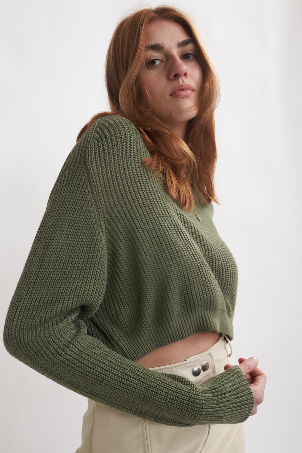 Maglia cropped girocollo militare - Primavera Estate 2023 | Brend