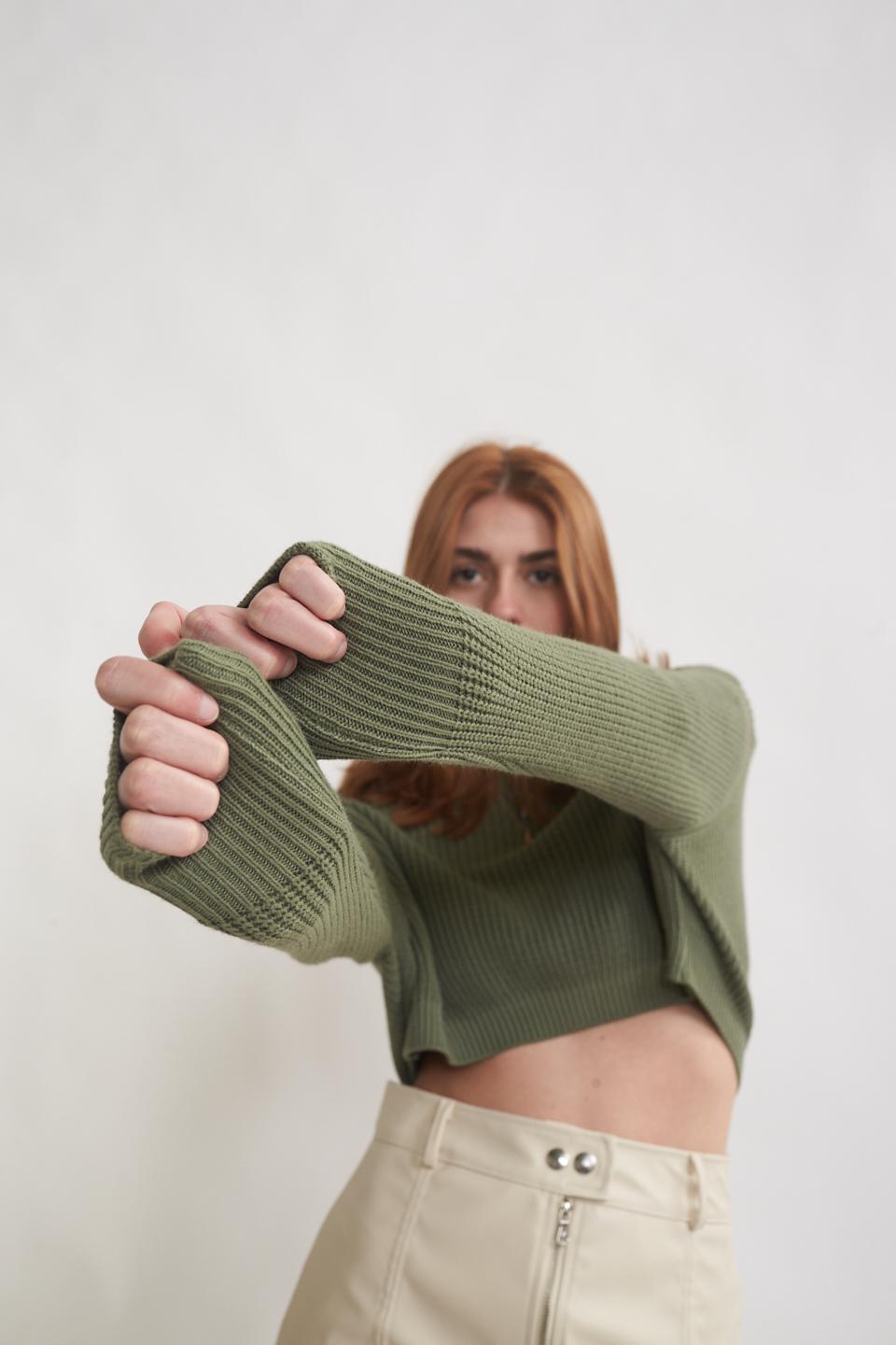 Maglia cropped girocollo militare - Primavera Estate 2023 | Brend