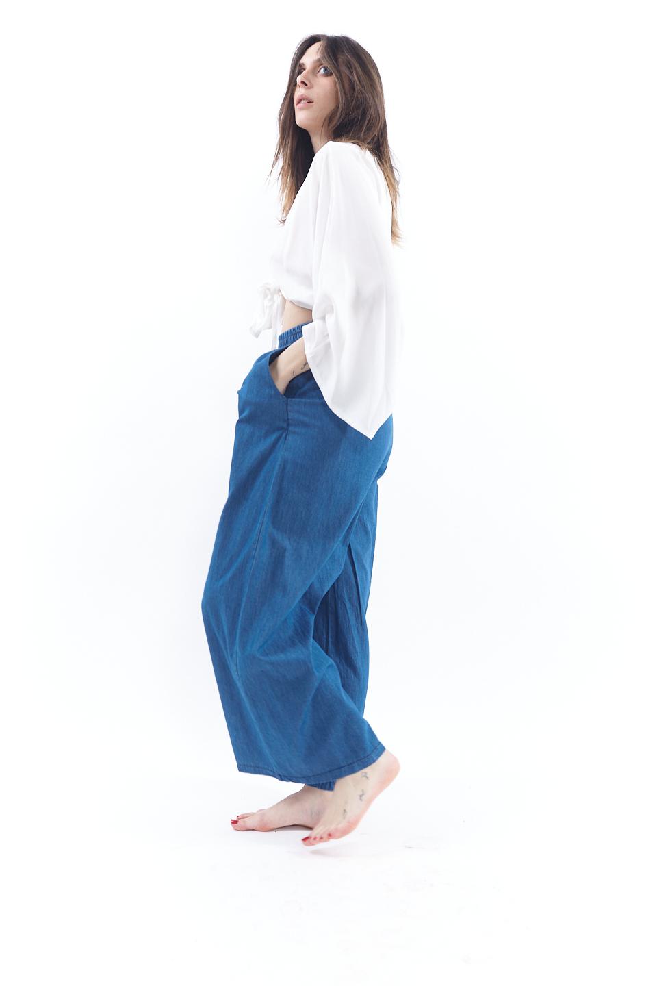 Pantagonna elastico in vita denim - Primavera Estate 2023 | Brend