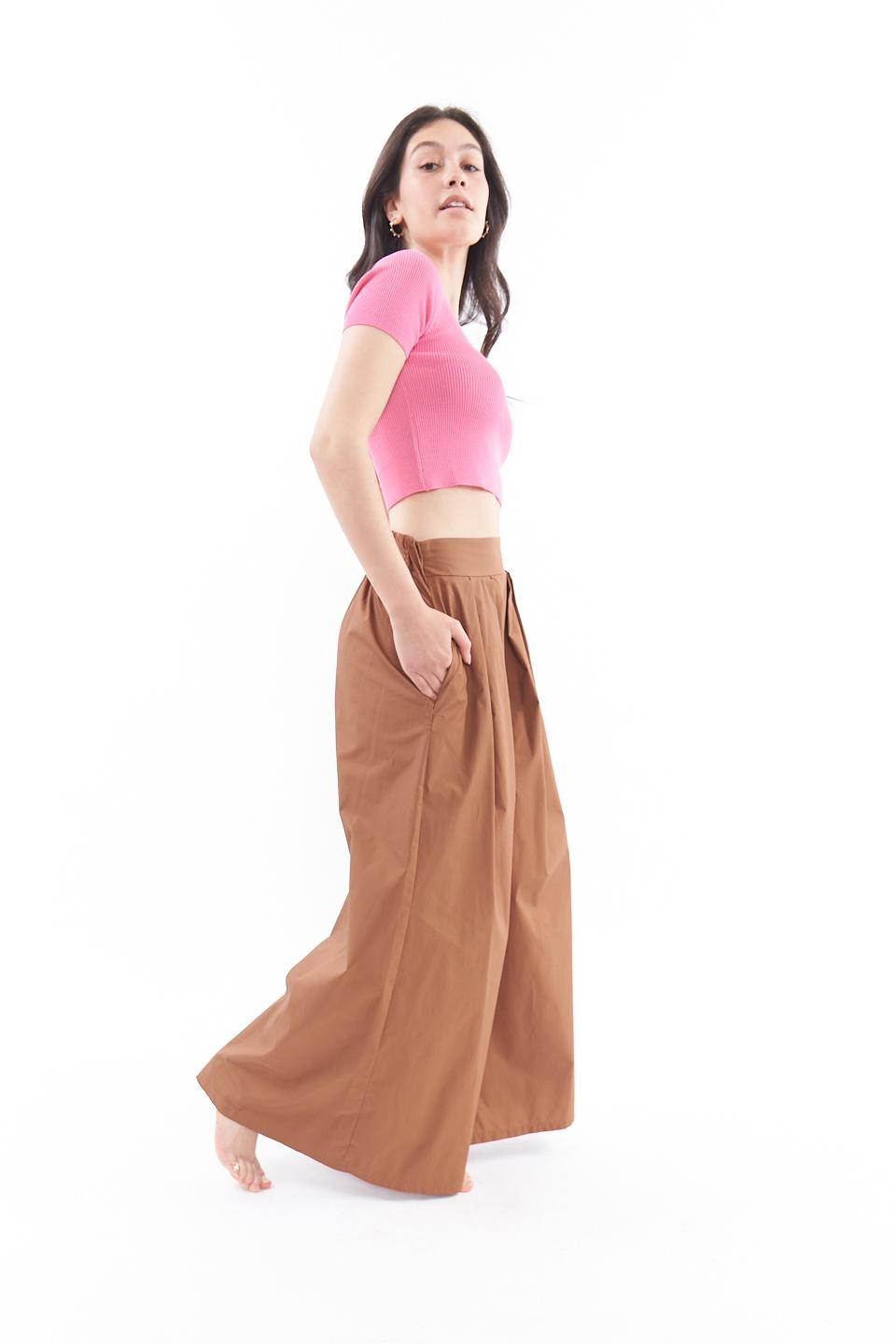 Pantalone ampio con pinces bruciato - Primavera Estate 2023 | Brend