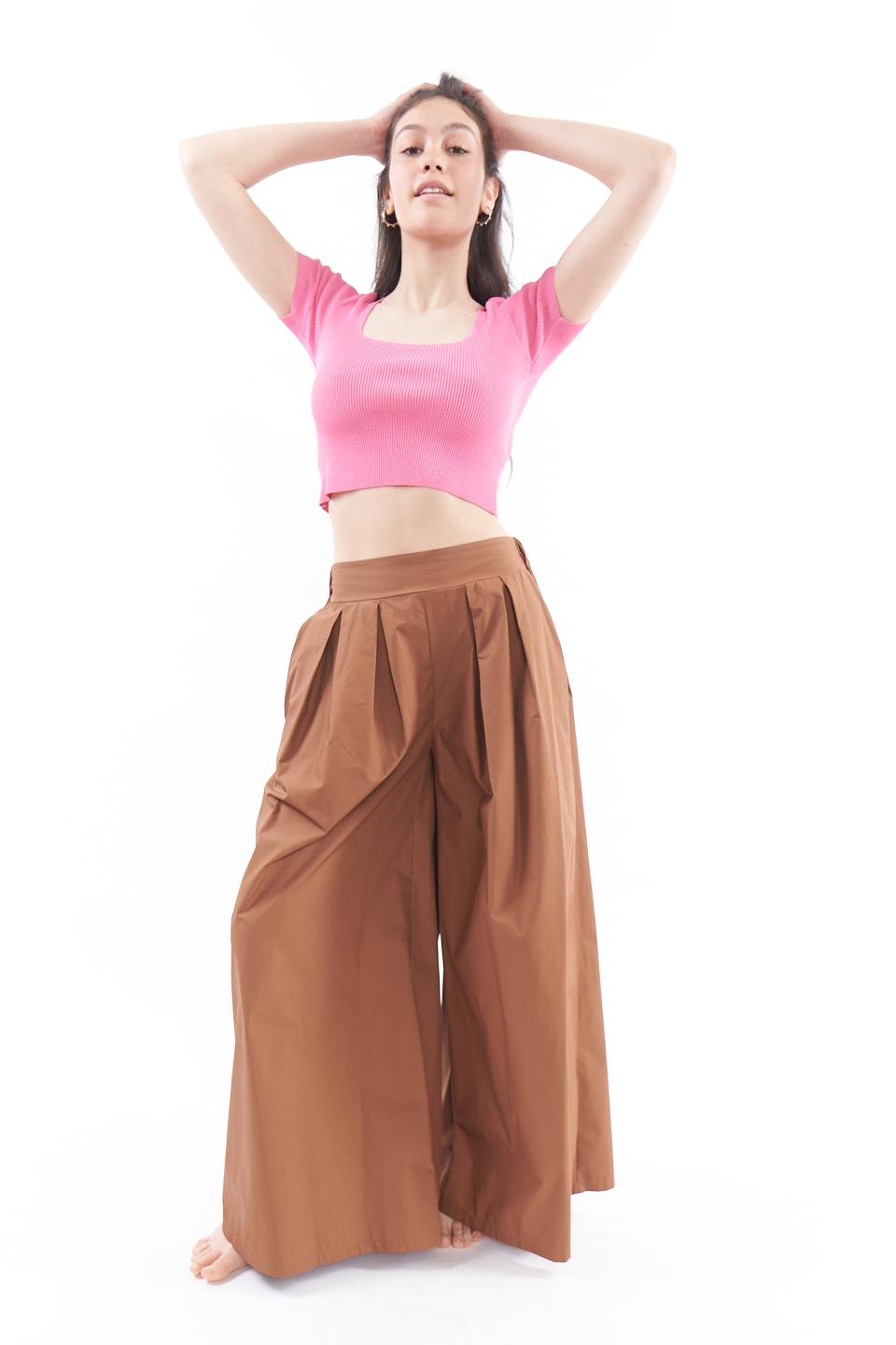 Pantalone ampio con pinces bruciato - Primavera Estate 2023 | Brend