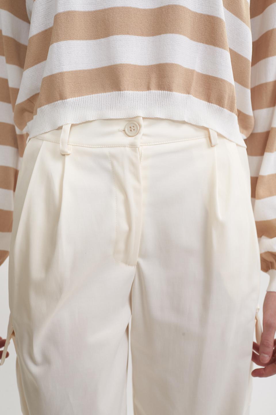 Pantalone cargo con tasconi panna - Primavera Estate 2023 | Brend