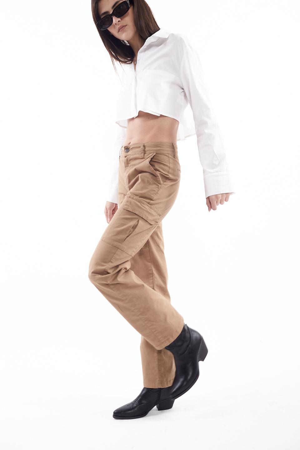 Pantalone cargo con tasconi cannella - Primavera Estate 2023 | Brend