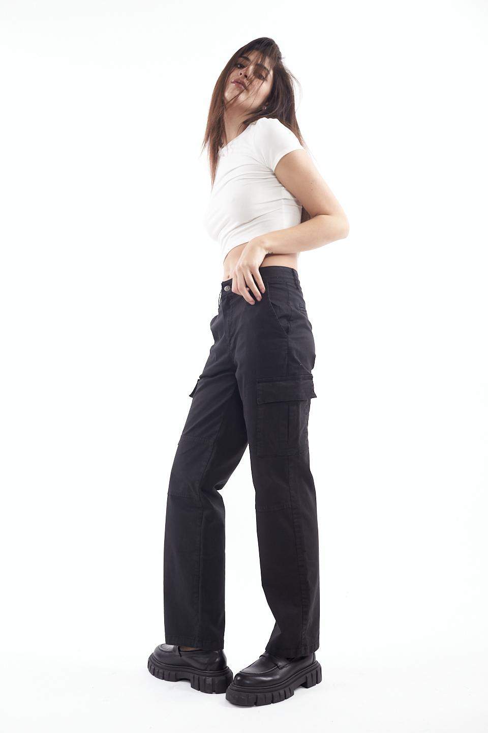 Pantalone cargo con tasconi nero - Primavera Estate 2023 | Brend