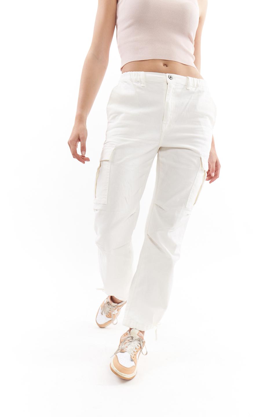 Pantalone cargo con elastico bianco - Primavera Estate 2023 | Brend