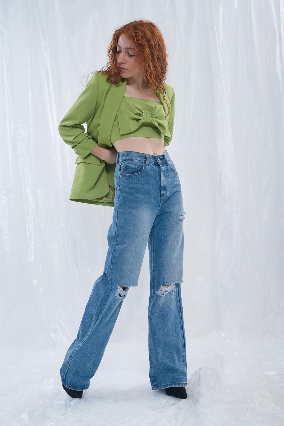 Jeans palazzo con strappi denim - Primavera Estate 2023 | Brend