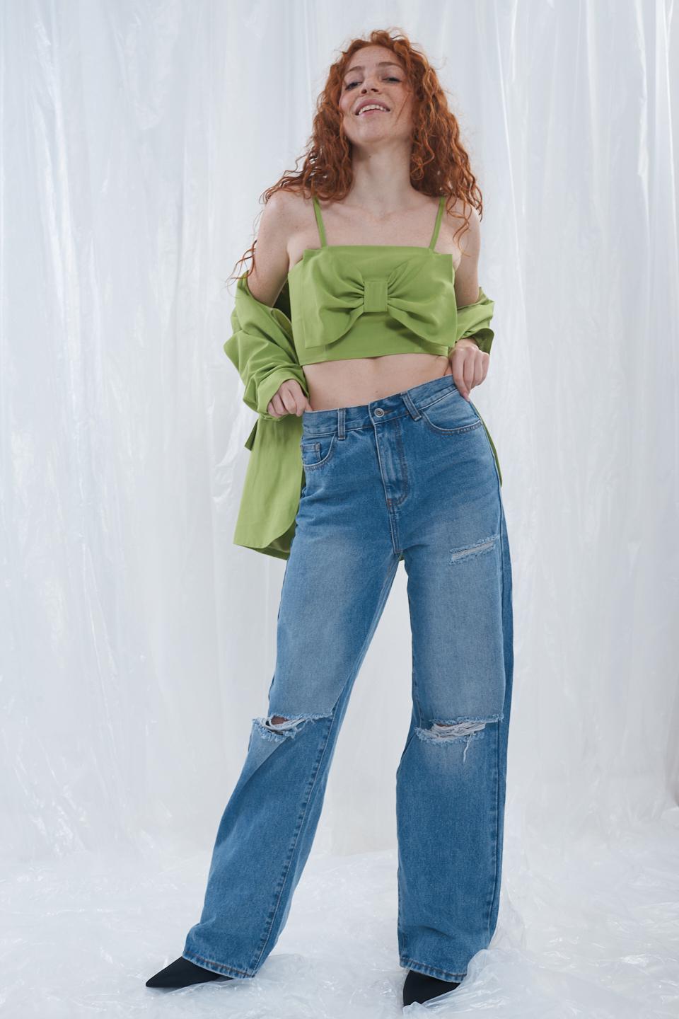 Jeans palazzo con strappi denim - Primavera Estate 2023 | Brend