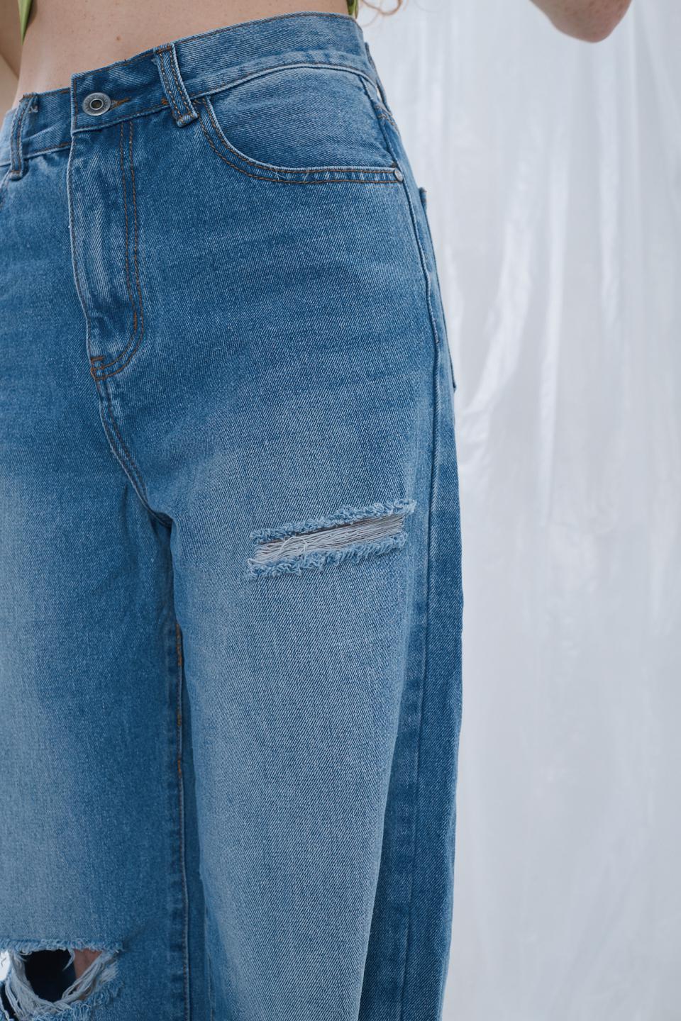Jeans palazzo con strappi denim - Primavera Estate 2023 | Brend