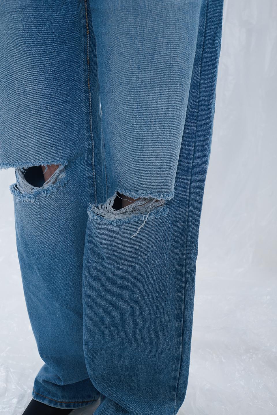 Jeans palazzo con strappi denim - Primavera Estate 2023 | Brend