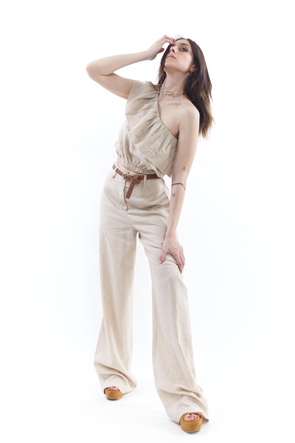 Pantalone elastico in vita beige - Primavera Estate 2023 | Brend