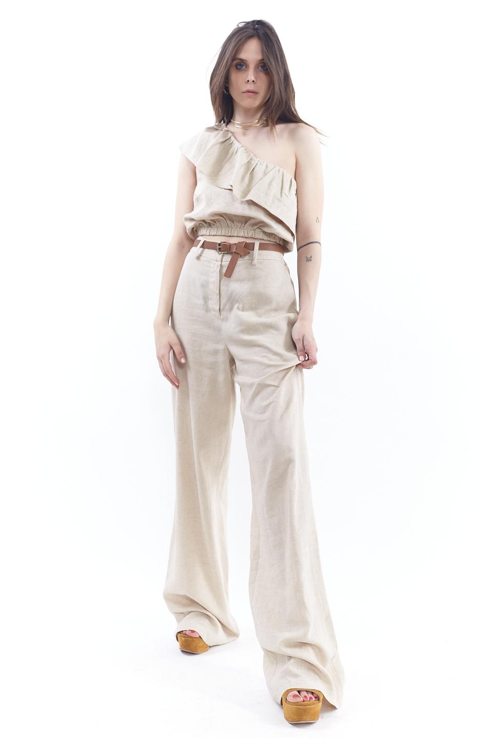 Pantalone elastico in vita beige - Primavera Estate 2023 | Brend