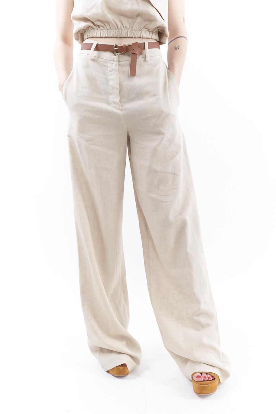 Pantalone elastico in vita beige - Primavera Estate 2023 | Brend