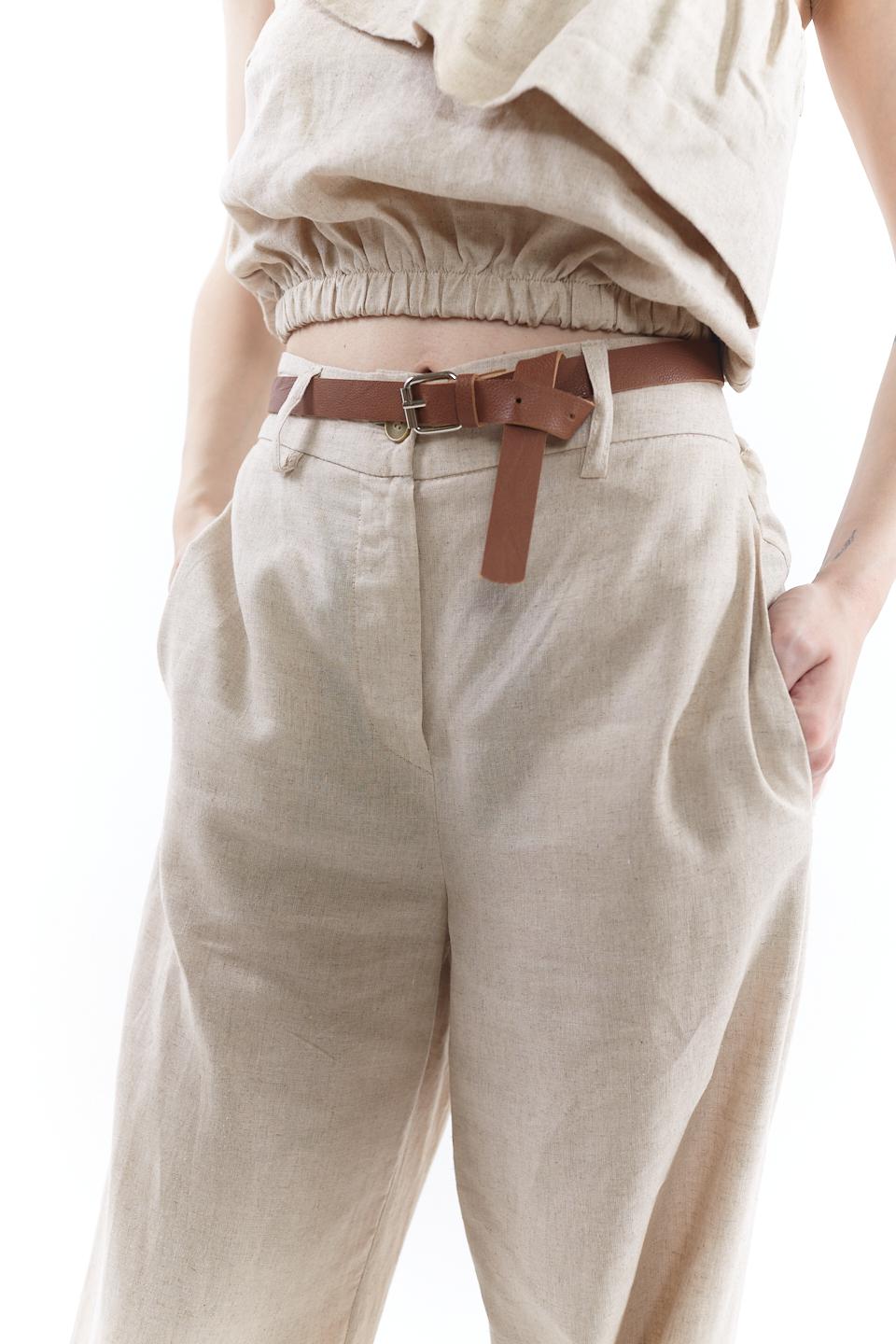Pantalone elastico in vita beige - Primavera Estate 2023 | Brend