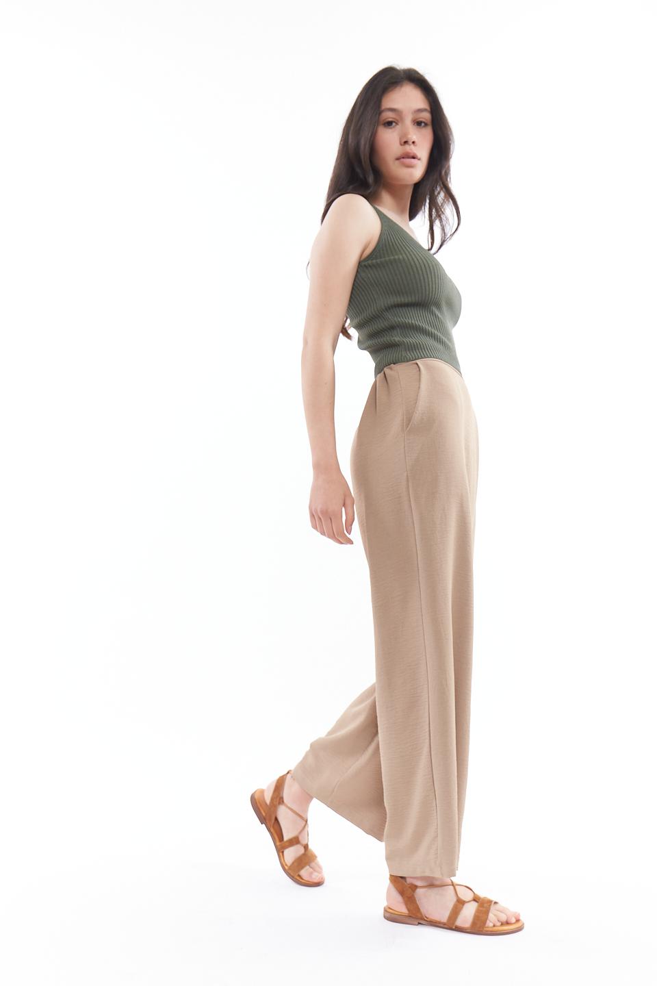 Pantalone palazzo a portafoglio cammello - Primavera Estate 2023 | Brend