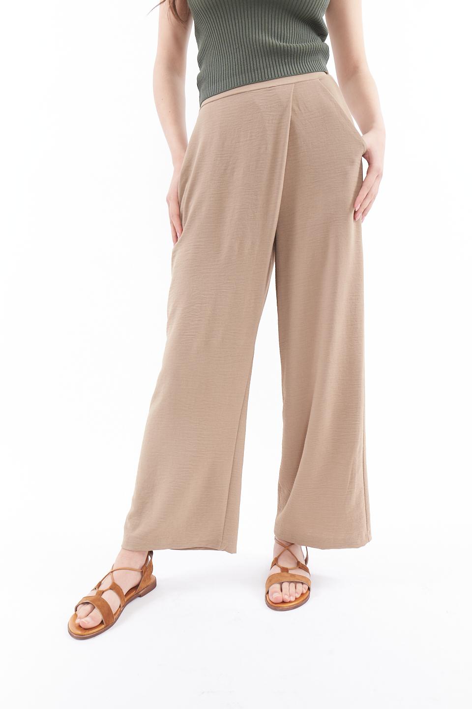 Pantalone palazzo a portafoglio cammello - Primavera Estate 2023 | Brend