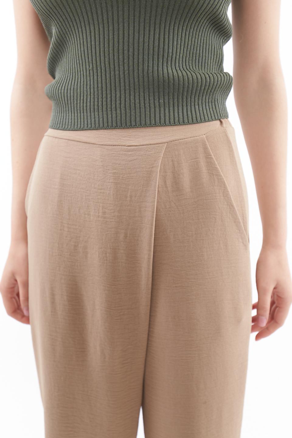 Pantalone palazzo a portafoglio cammello - Primavera Estate 2023 | Brend