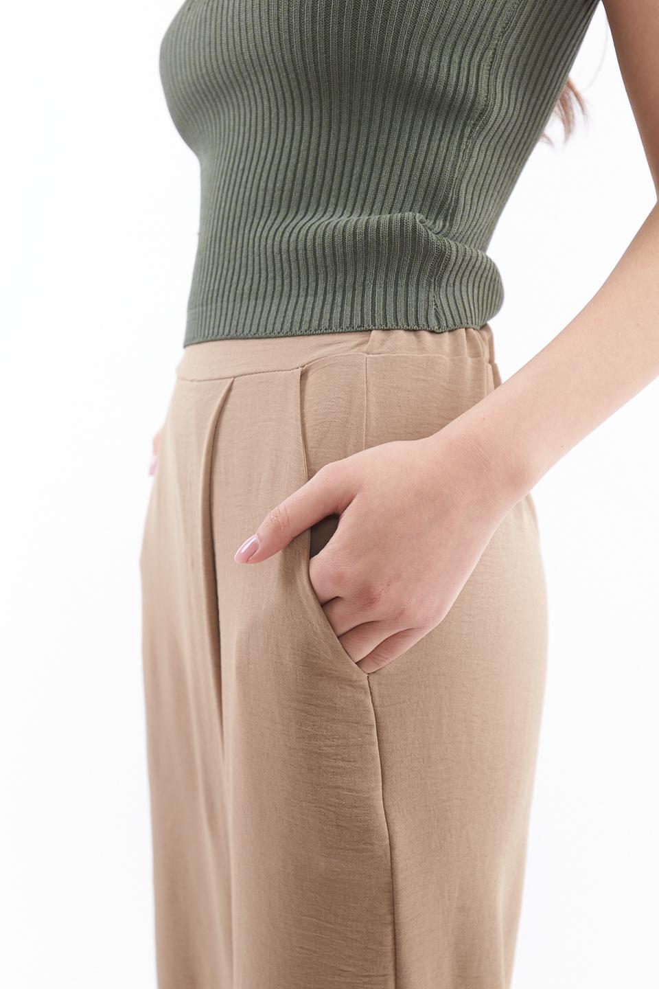 Pantalone palazzo a portafoglio cammello - Primavera Estate 2023 | Brend