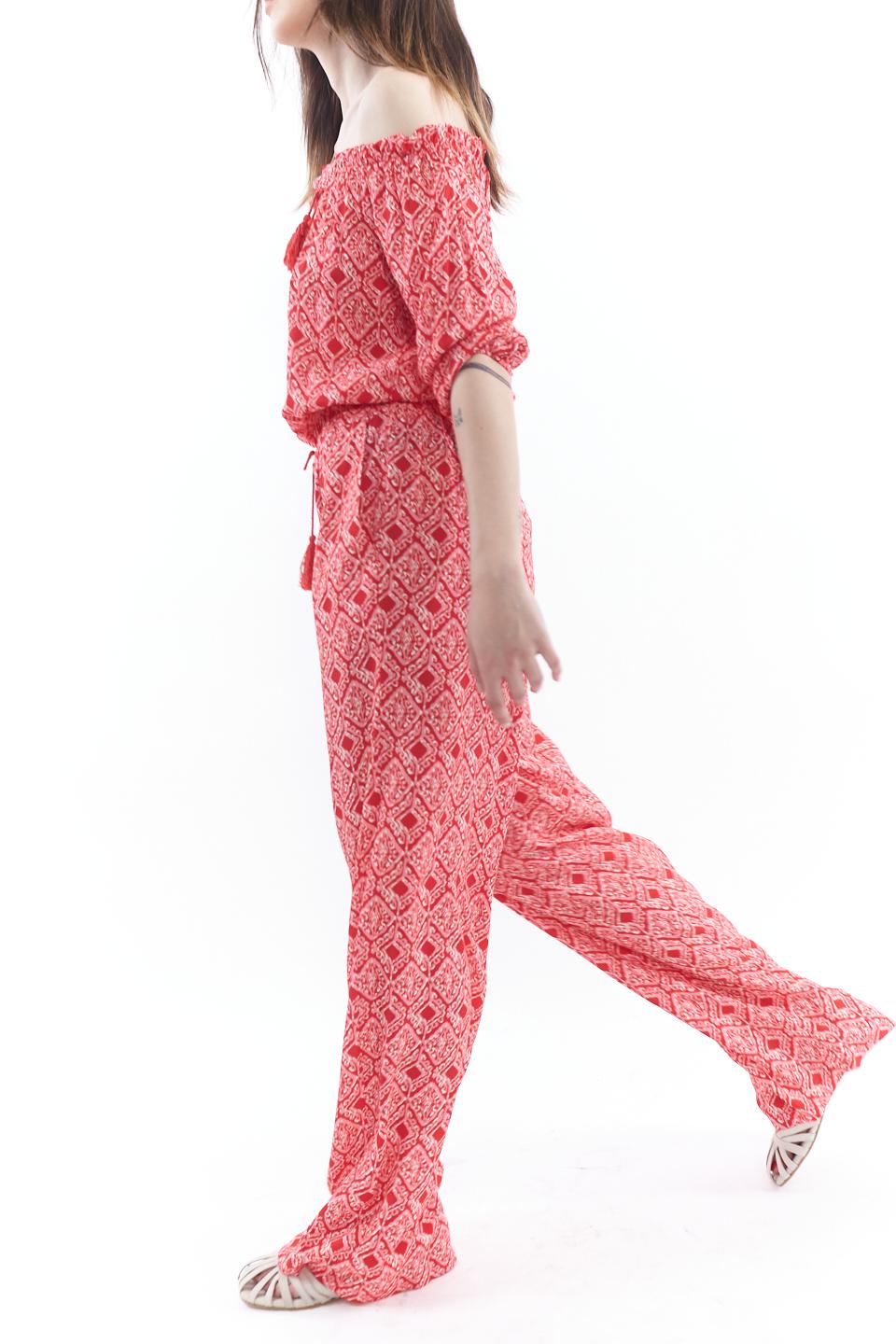 Pantalone ampio con nappina stampa etnica - Primavera Estate 2023 | Brend