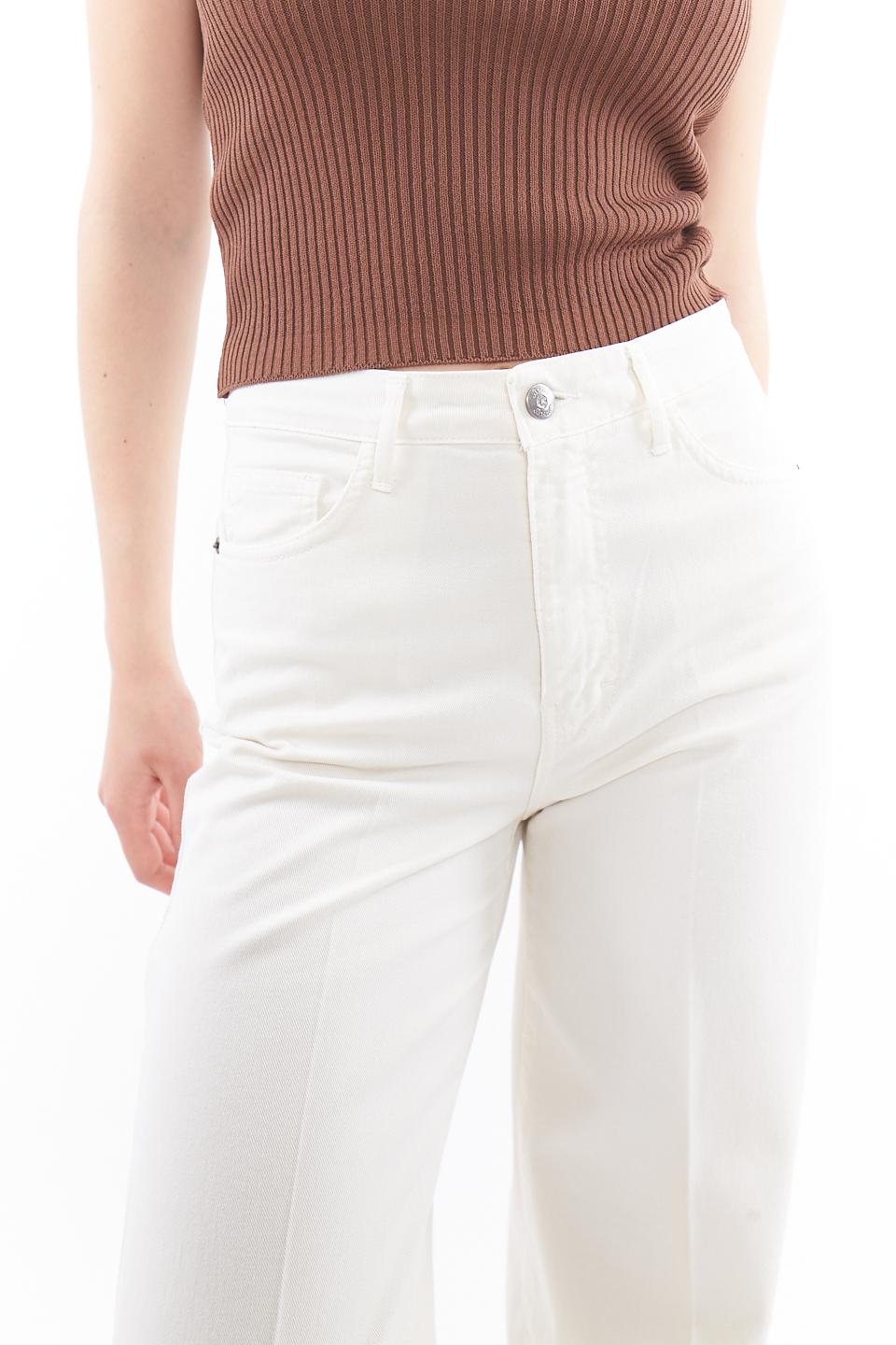 Pantalone palazzo 5 tasche panna - Primavera Estate 2023 | Brend