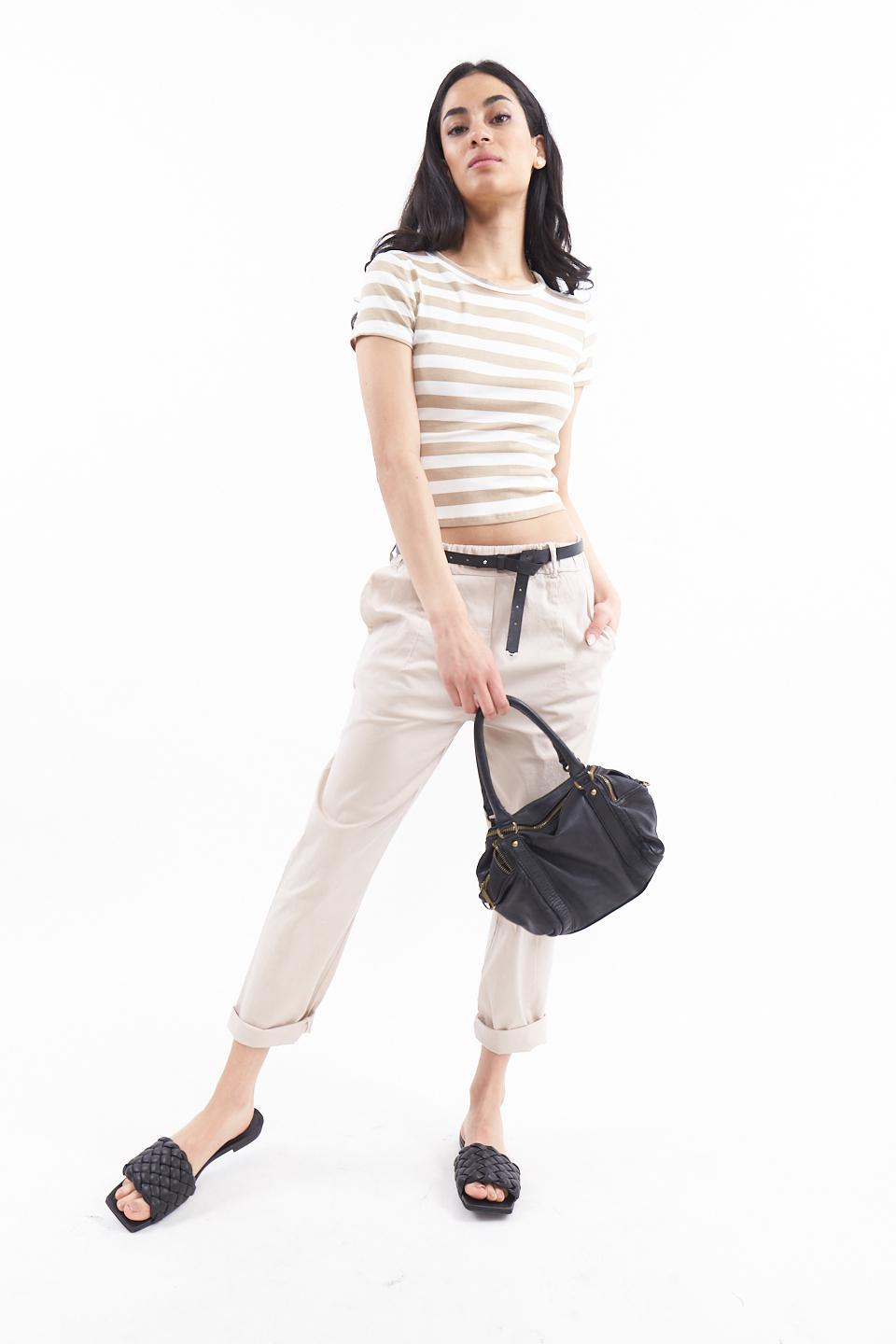 Pantalone elastico in vita beige - Primavera Estate 2023 | Brend