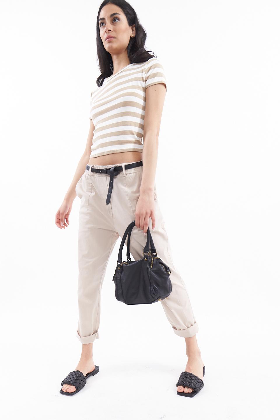 Pantalone elastico in vita beige - Primavera Estate 2023 | Brend