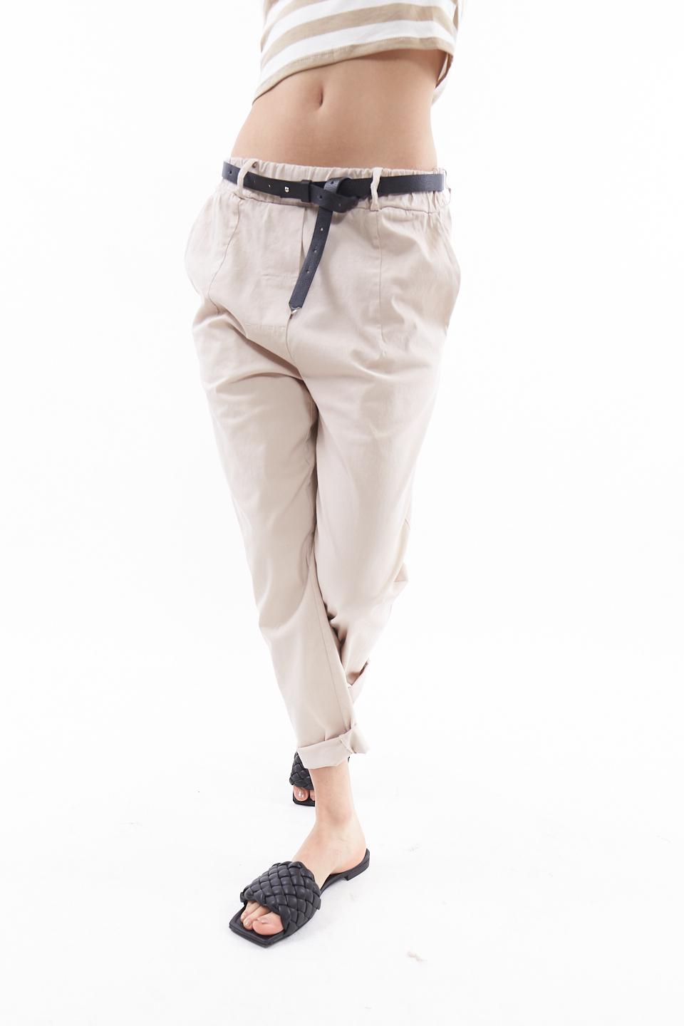 Pantalone elastico in vita beige - Primavera Estate 2023 | Brend