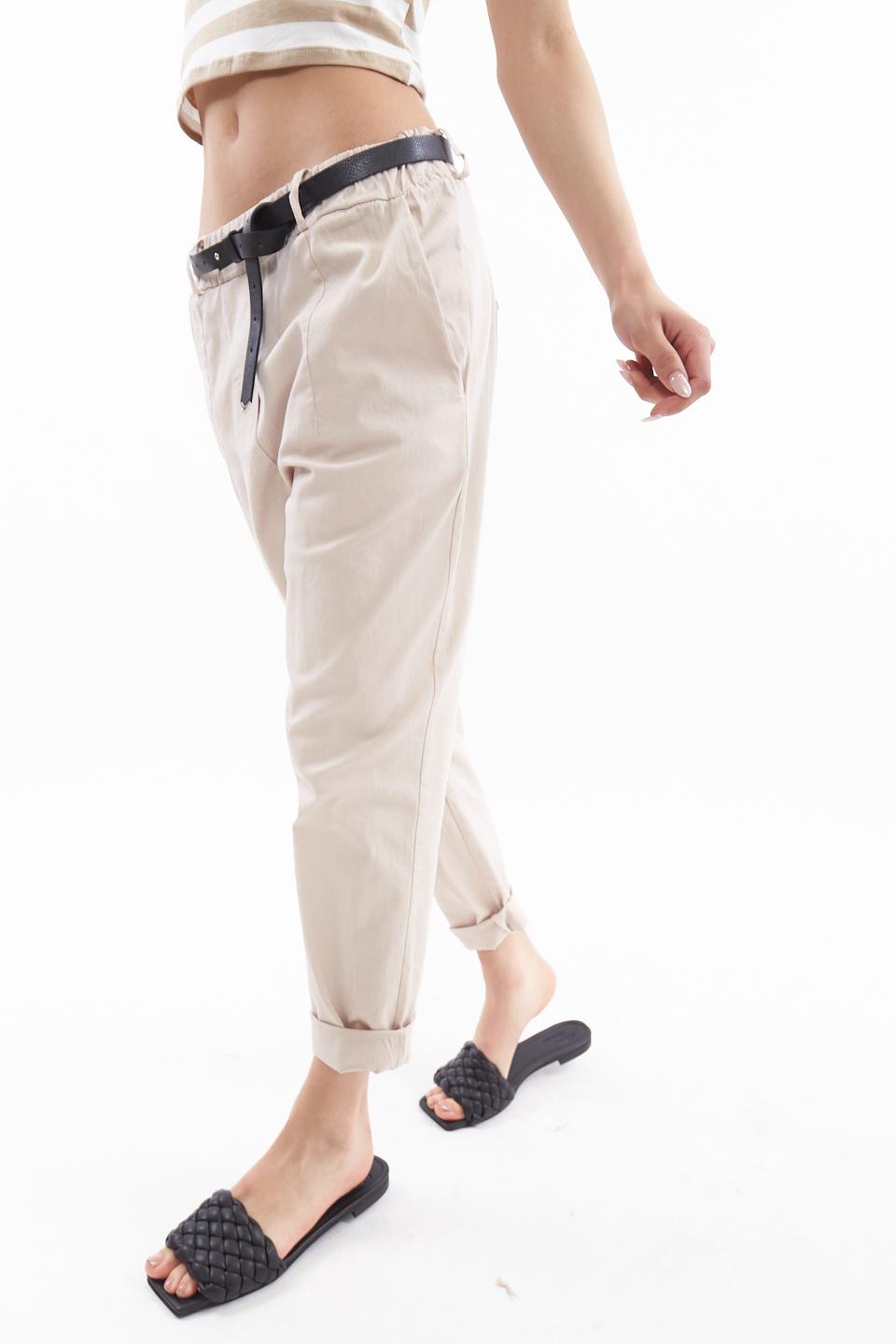 Pantalone elastico in vita beige - Primavera Estate 2023 | Brend