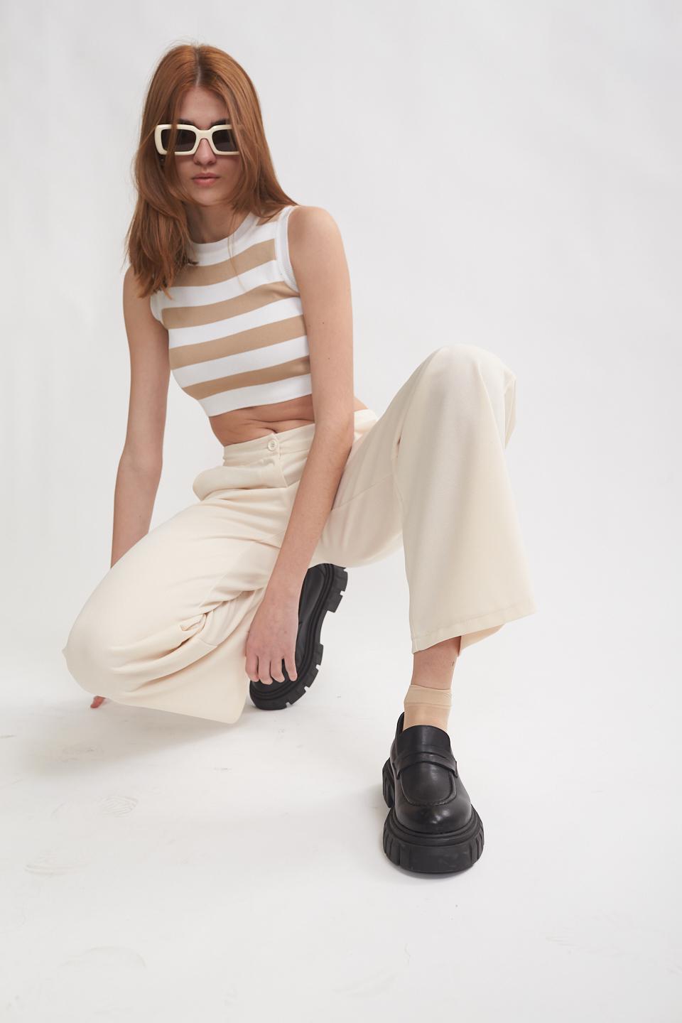 Pantalone palazzo taglio uomo burro - Primavera Estate 2023 | Brend