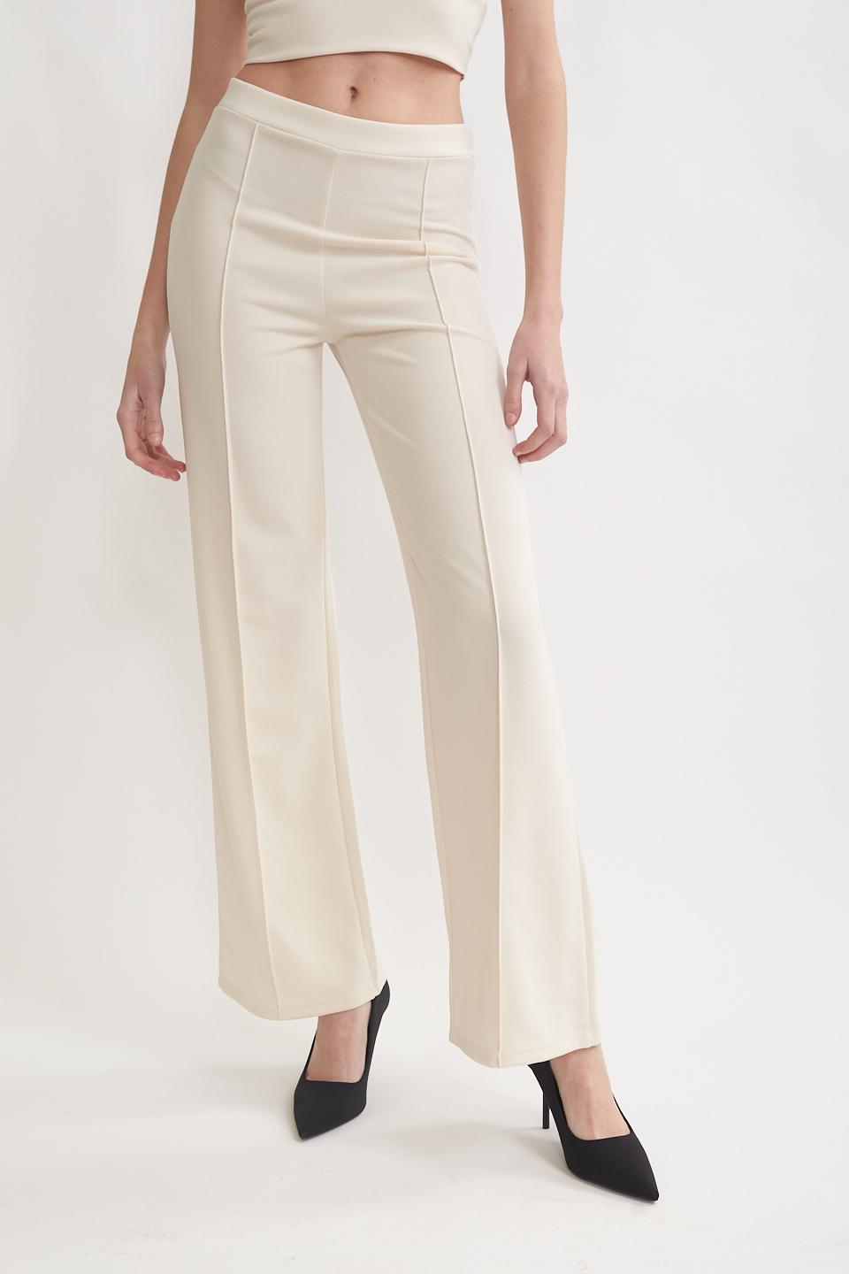 Pantalone con venatura centrale burro - Primavera Estate 2023 | Brend