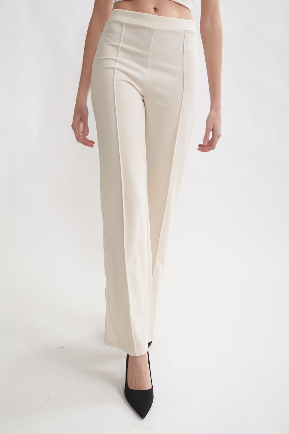 Pantalone con venatura centrale burro - Primavera Estate 2023 | Brend