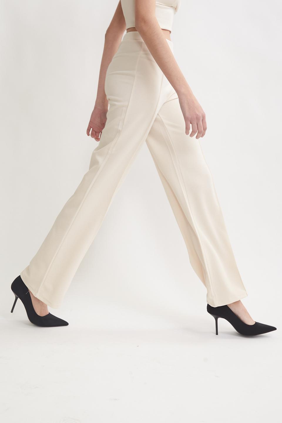 Pantalone con venatura centrale burro - Primavera Estate 2023 | Brend