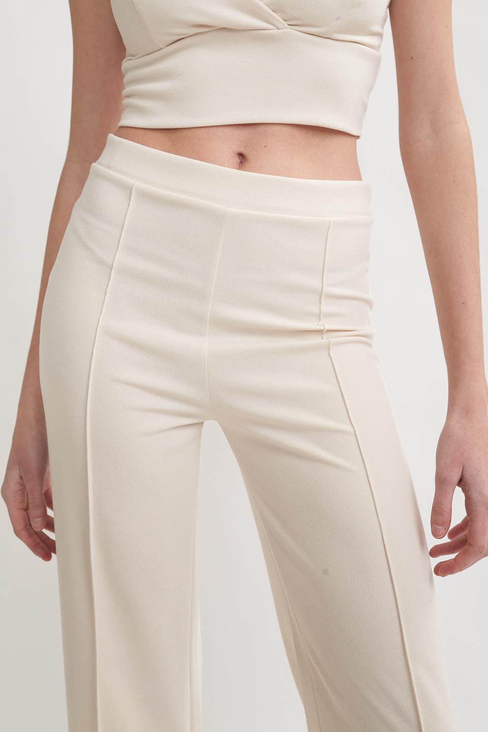Pantalone con venatura centrale burro - Primavera Estate 2023 | Brend
