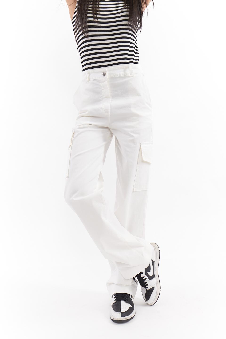 Pantalone cargo wide-leg latte - Primavera Estate 2023 | Brend