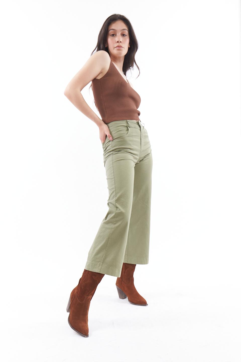 Pantalone wide-leg 4 tasche militare - Primavera Estate 2023 | Brend