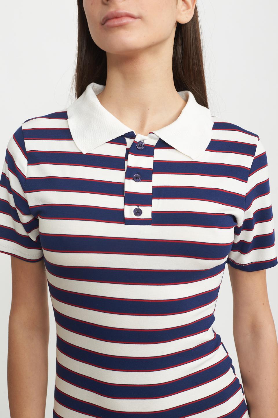 Abito-polo righe rigo blu - Primavera Estate 2025 | Brend