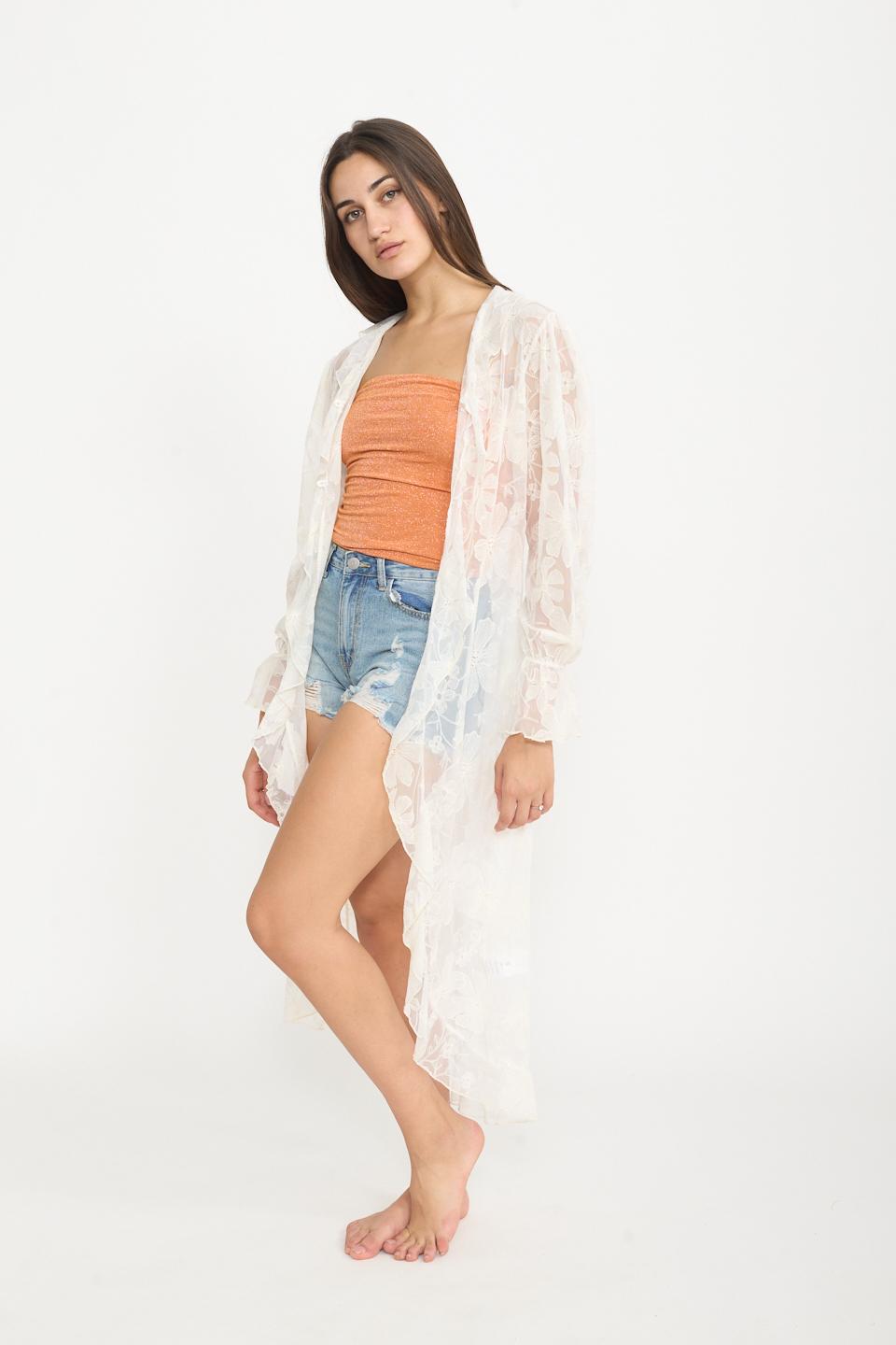 Abito tulle rouches naturale - Primavera Estate 2025 | Brend