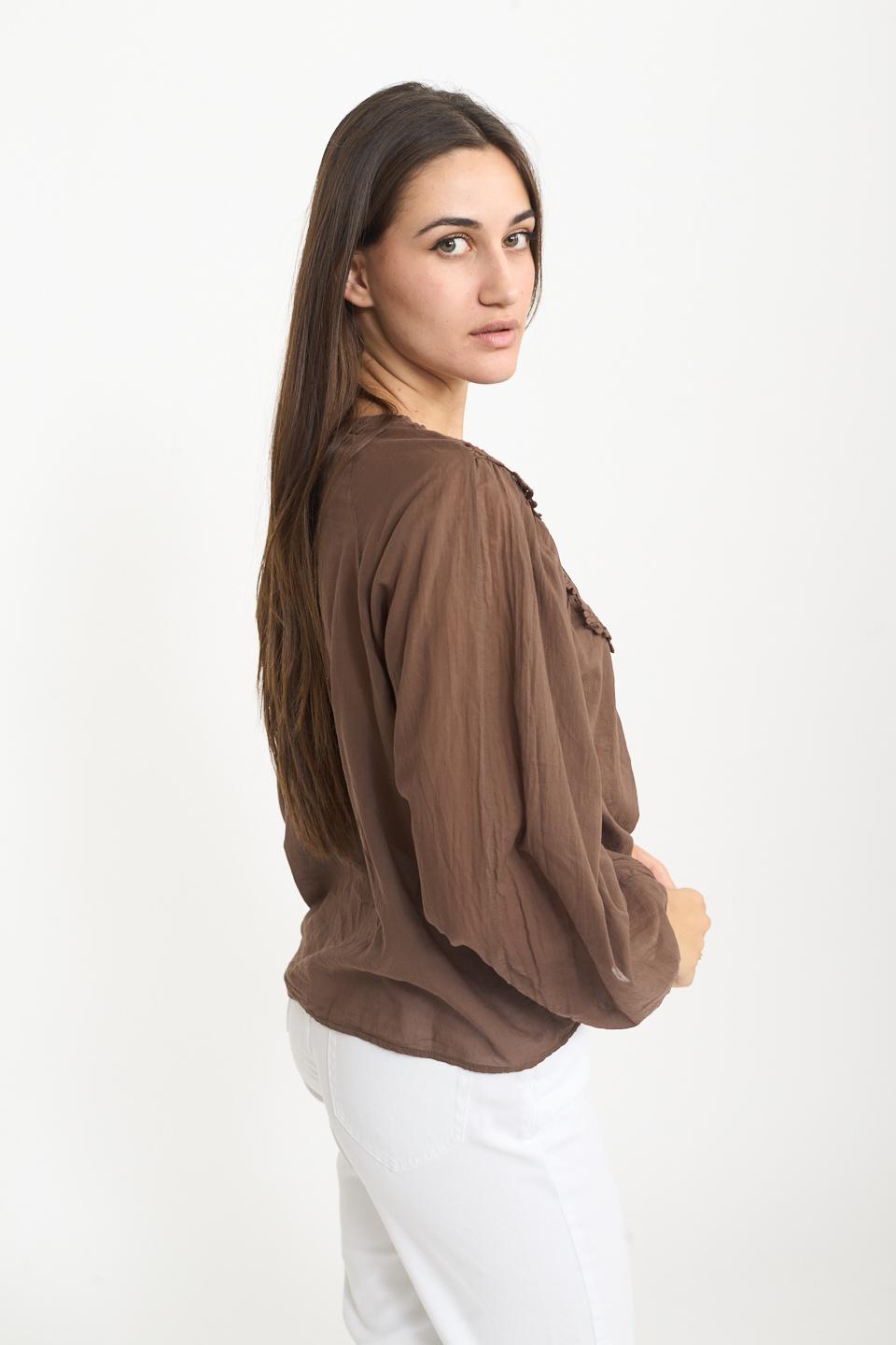 Blusa scollo macramè moro - Primavera Estate 2025 | Brend