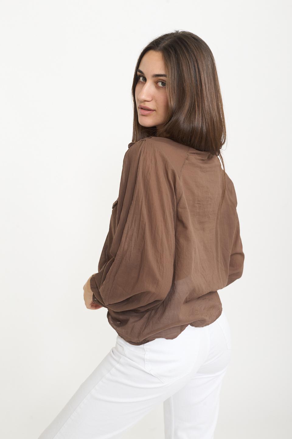 Blusa scollo macramè moro - Primavera Estate 2025 | Brend
