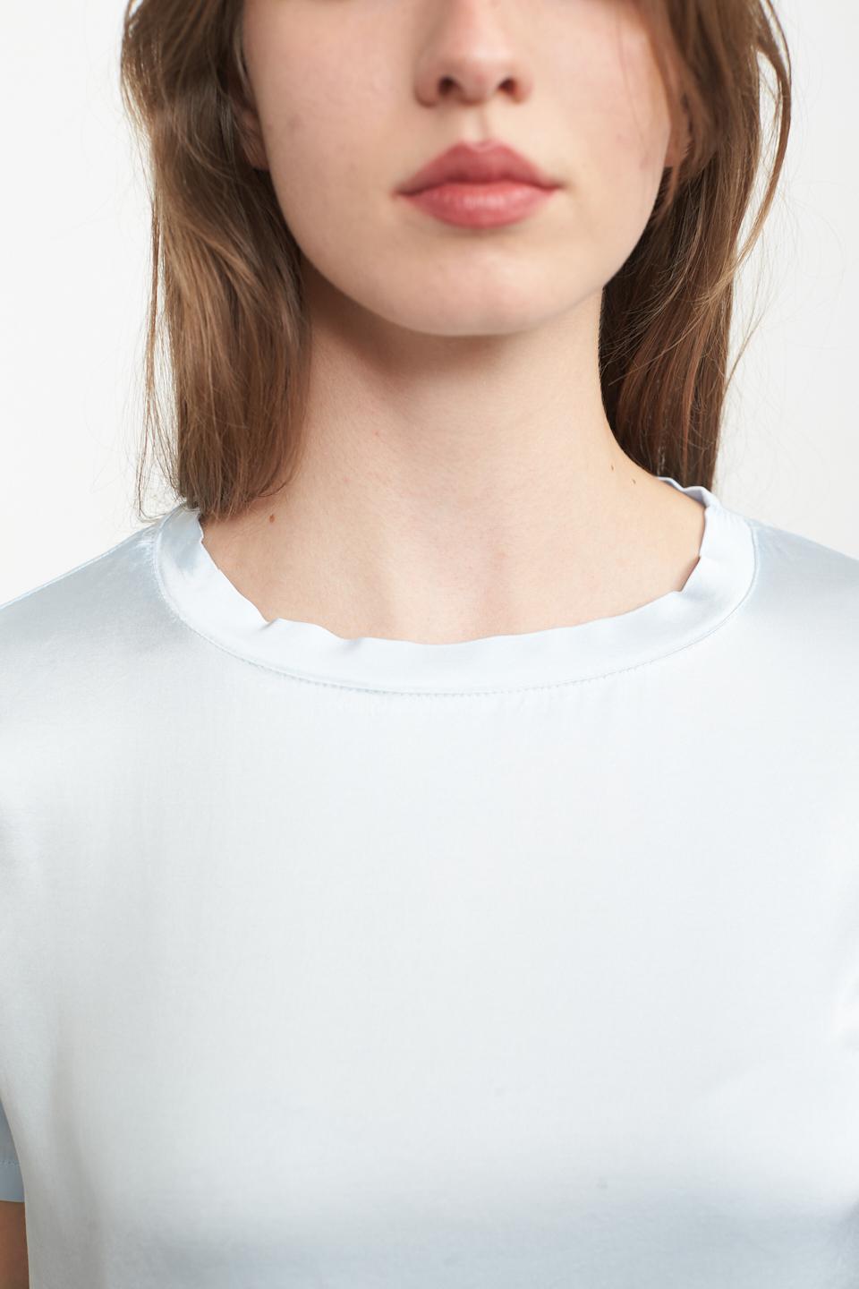 Blusa 1/2 manica raso celeste - Primavera Estate 2025 | Brend