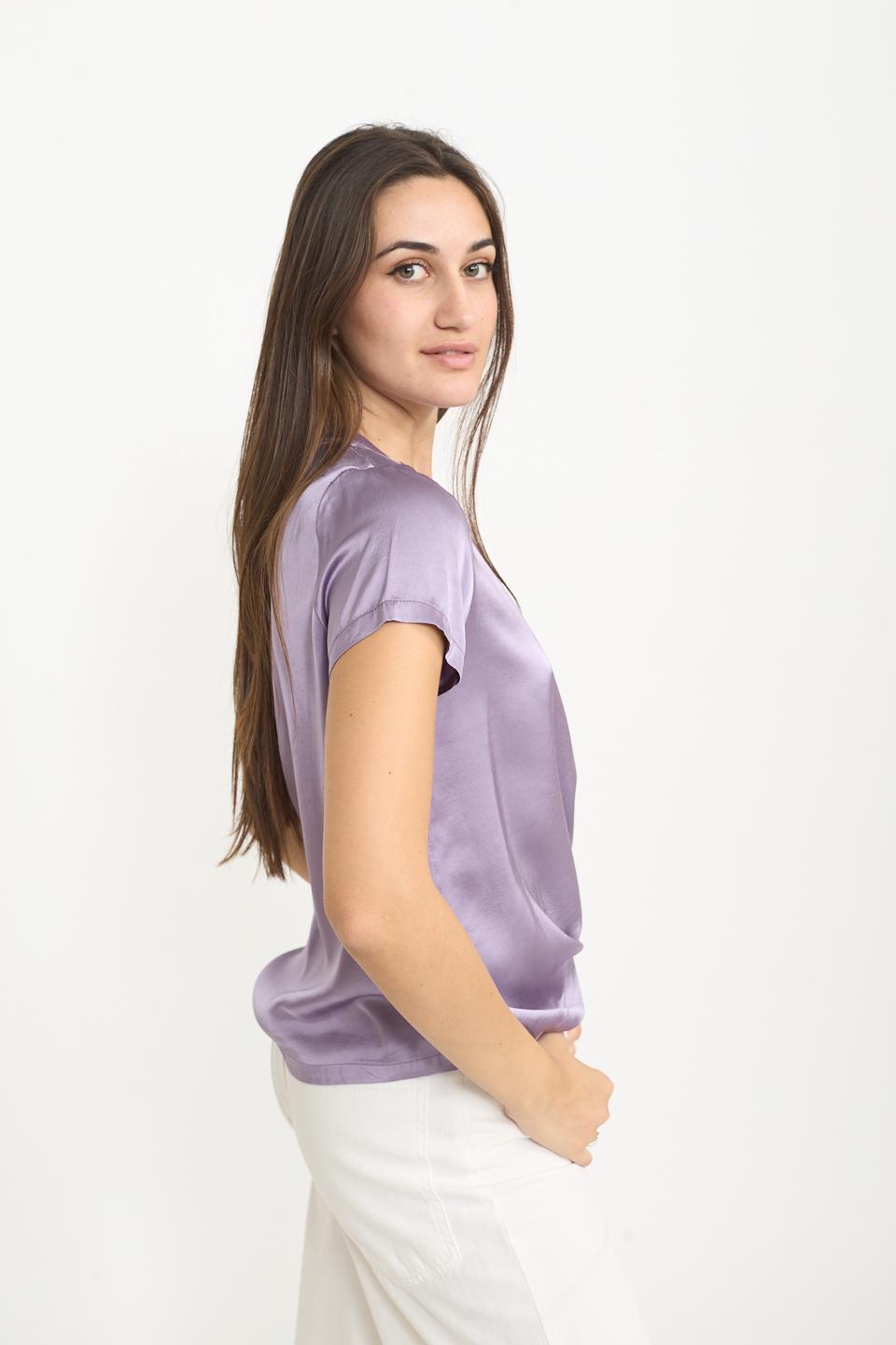 Blusa 1/2 manica raso fiordaliso - Primavera Estate 2025 | Brend