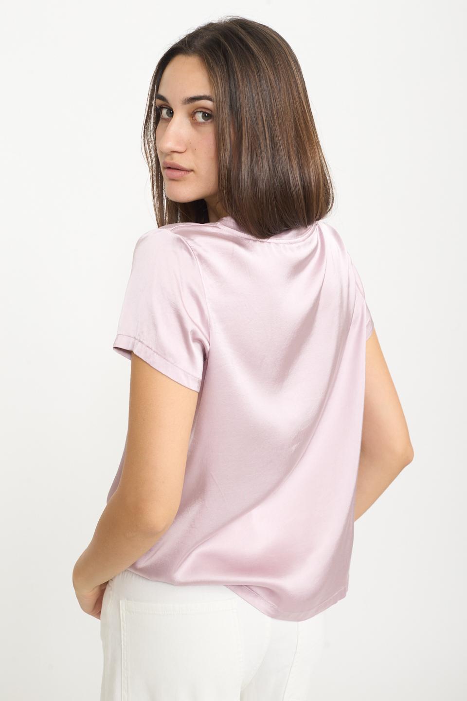 Blusa 1/2 manica raso lilla - Primavera Estate 2025 | Brend
