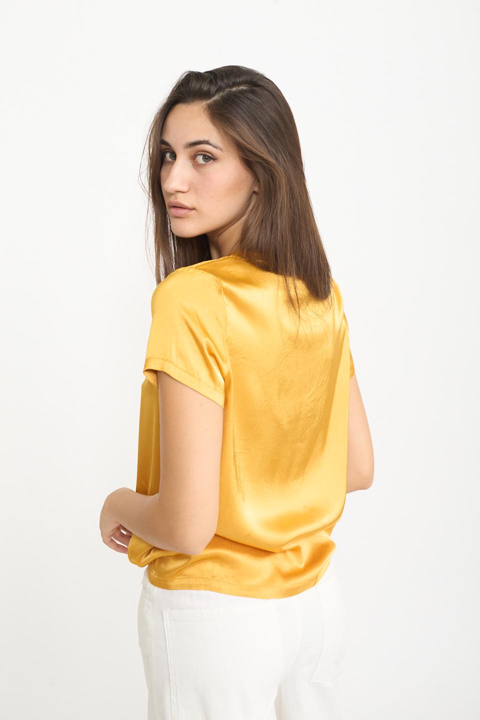 Blusa 1/2 manica raso papaya - Primavera Estate 2025 | Brend