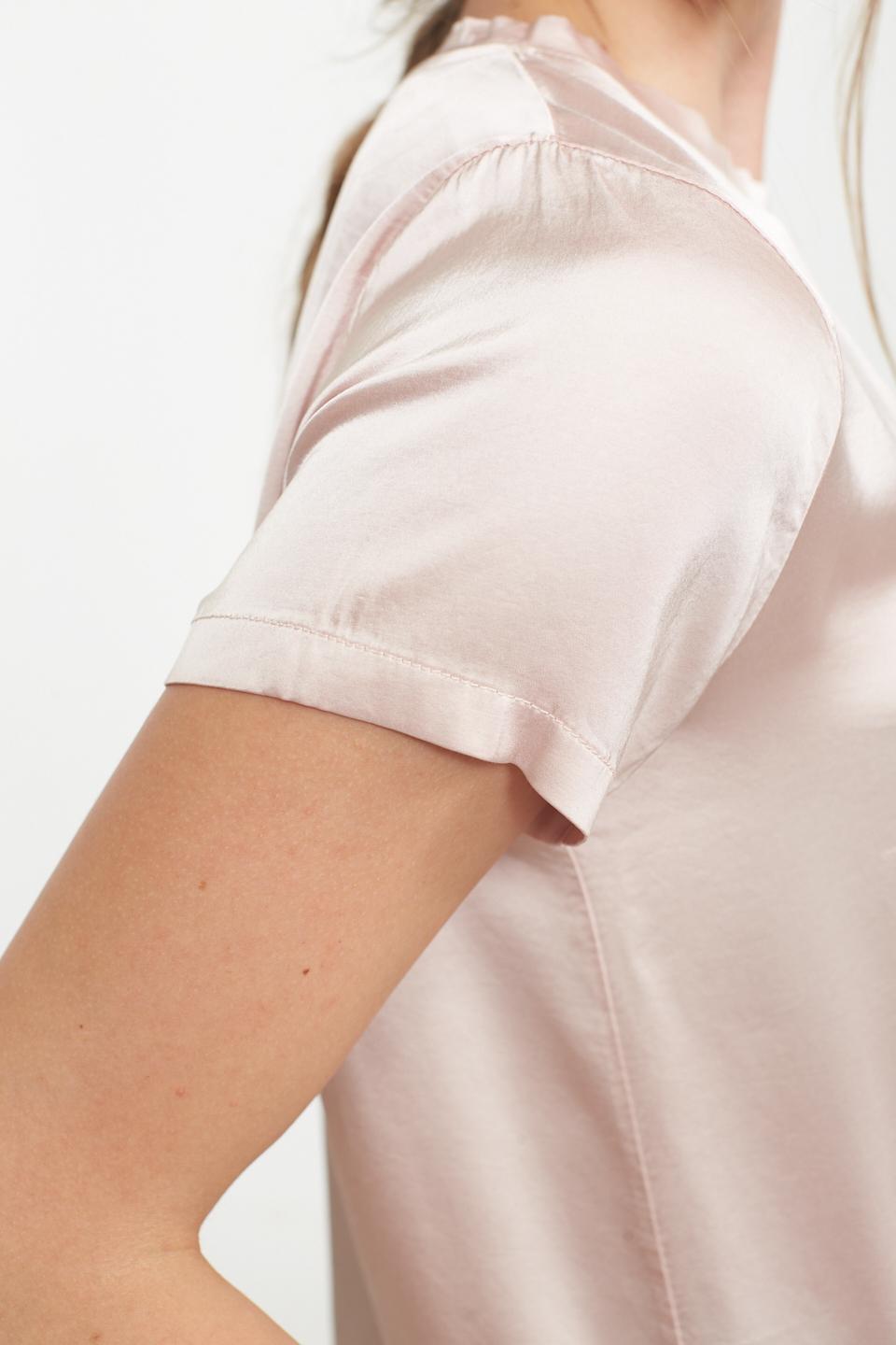 Blusa 1/2 manica raso rosa - Primavera Estate 2025 | Brend