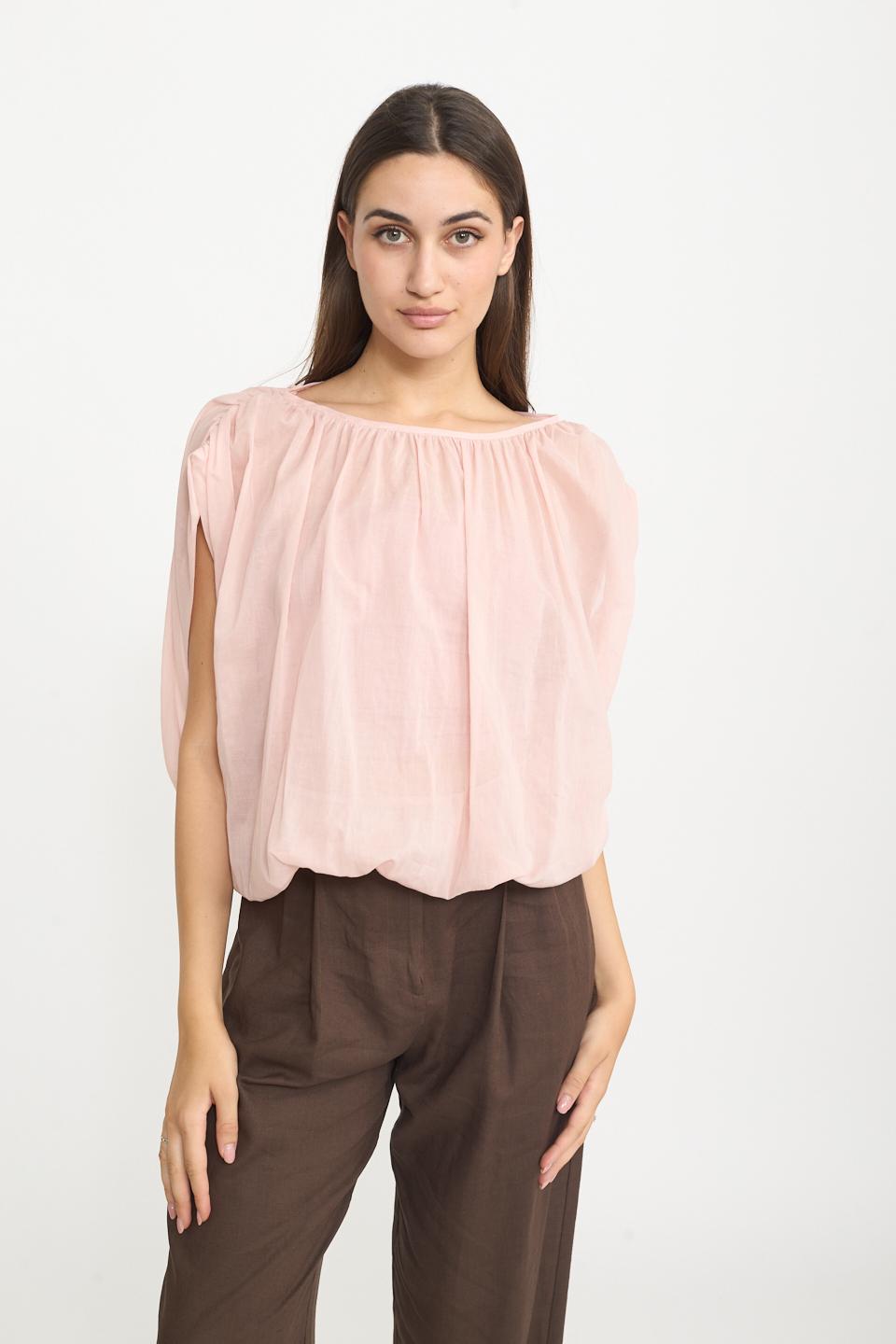 Blusa arriciata rosa - Primavera Estate 2025 | Brend