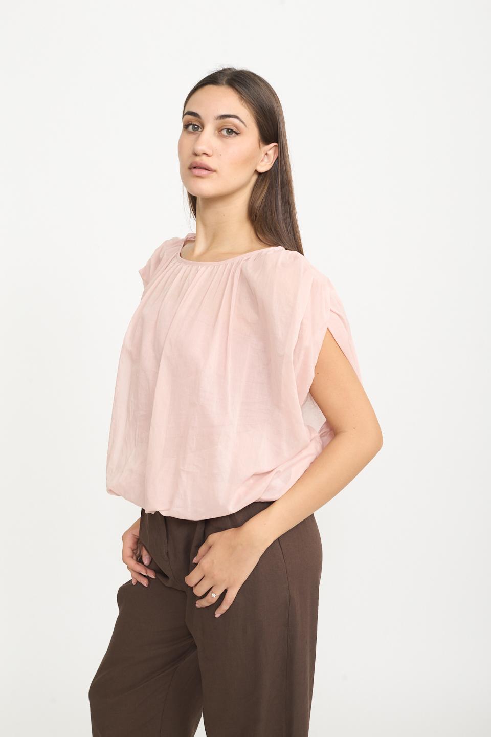 Blusa arriciata rosa - Primavera Estate 2025 | Brend